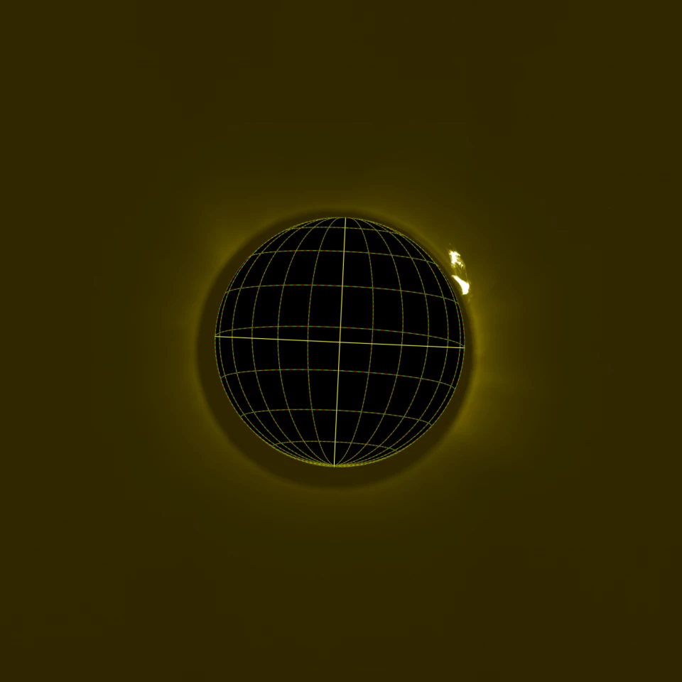 Sluneční korona, jak je vidět z Proba-3