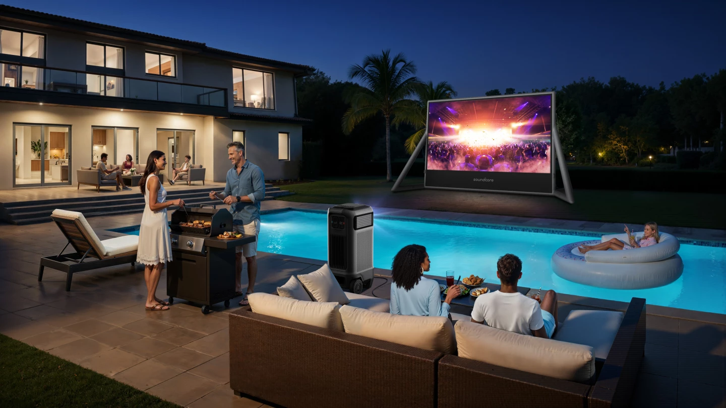 Soundcore Nebula X1 Pro lze mít buď se 120palcovou nebo 200palcovou nafukovací obrazovkou.